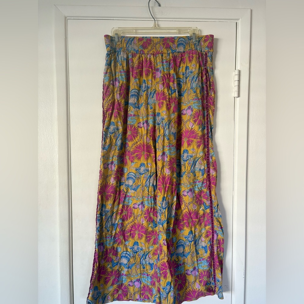 Anthropologie Colorful Floral Lounge Pants Size S - Picture 2 of 9